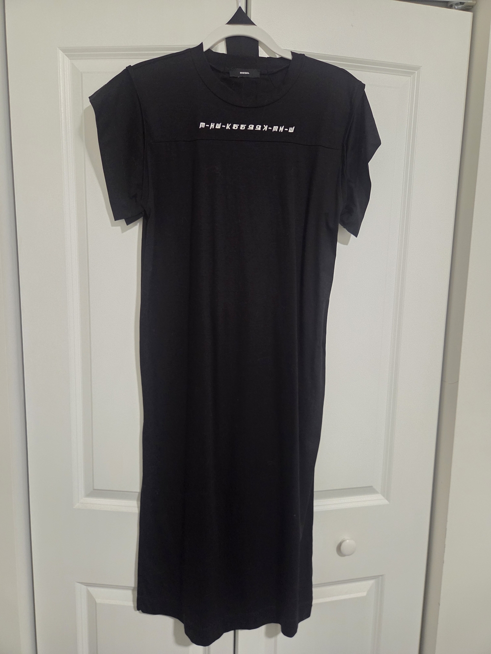 Diesel Black Graphic Midi Dress